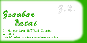 zsombor matai business card